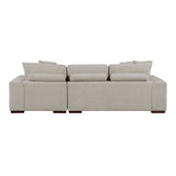 Raife Taupe 3-Piece Sectional with Right Chaise and Ottoman from Homelegance - Luna Furniture