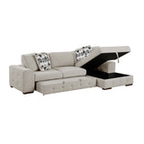 Raife Taupe 3-Piece Sectional with Right Chaise and Ottoman from Homelegance - Luna Furniture