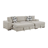 Raife Taupe 3-Piece Sectional with Right Chaise and Ottoman from Homelegance - Luna Furniture