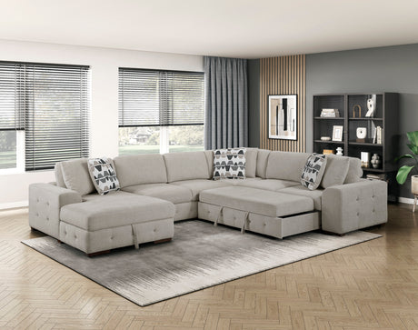 9624TP*42RLC (4)4-Piece Sectioanl with Left Chaise from Homelegance - Luna Furniture