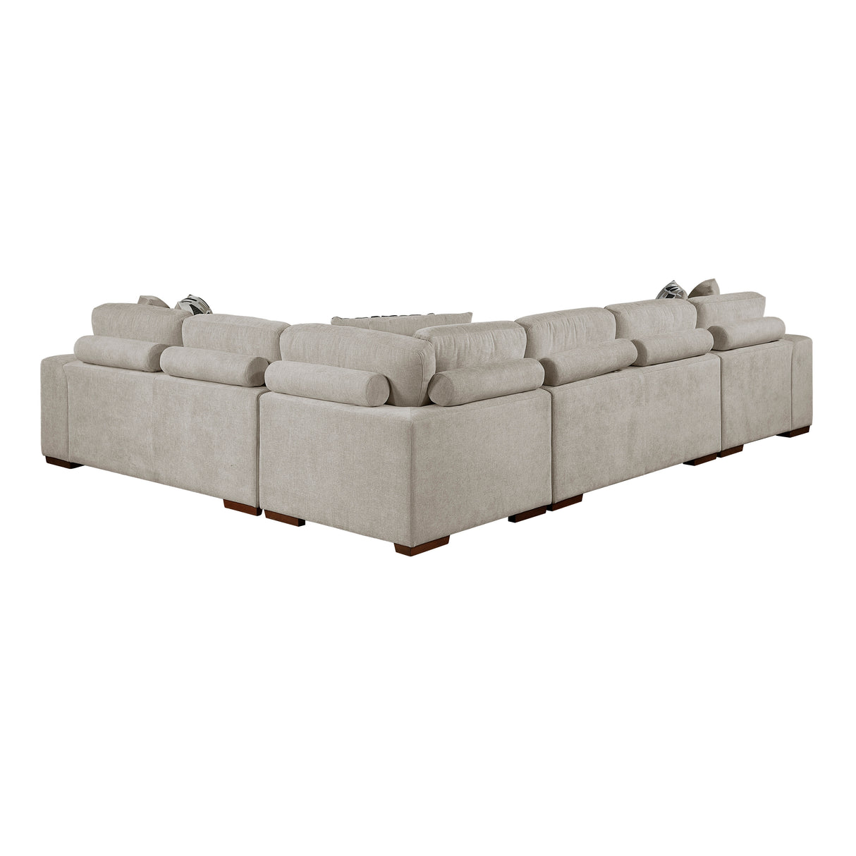 Raife Taupe 5-Piece Sectional with Left Chaise and Ottoman from Homelegance - Luna Furniture