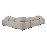 Raife Taupe 5-Piece Sectional with Left Chaise and Ottoman from Homelegance - Luna Furniture