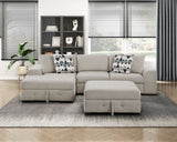Raife Taupe Ottoman from Homelegance - Luna Furniture