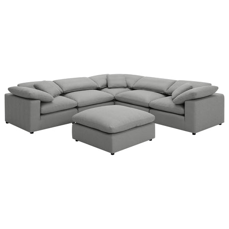 Raleigh Gray 6-Piece Boucle Upholstered Modular Sectional from Coaster - Luna Furniture