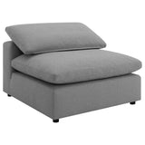 Raleigh Gray Boucle Upholstered Armless Chair from Coaster - Luna Furniture