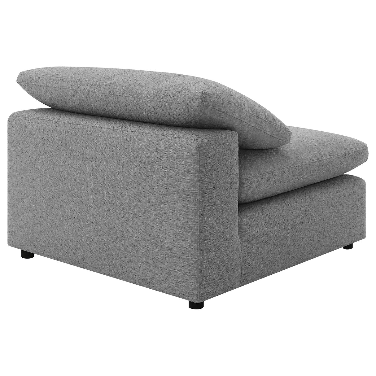 Raleigh Gray Boucle Upholstered Armless Chair from Coaster - Luna Furniture