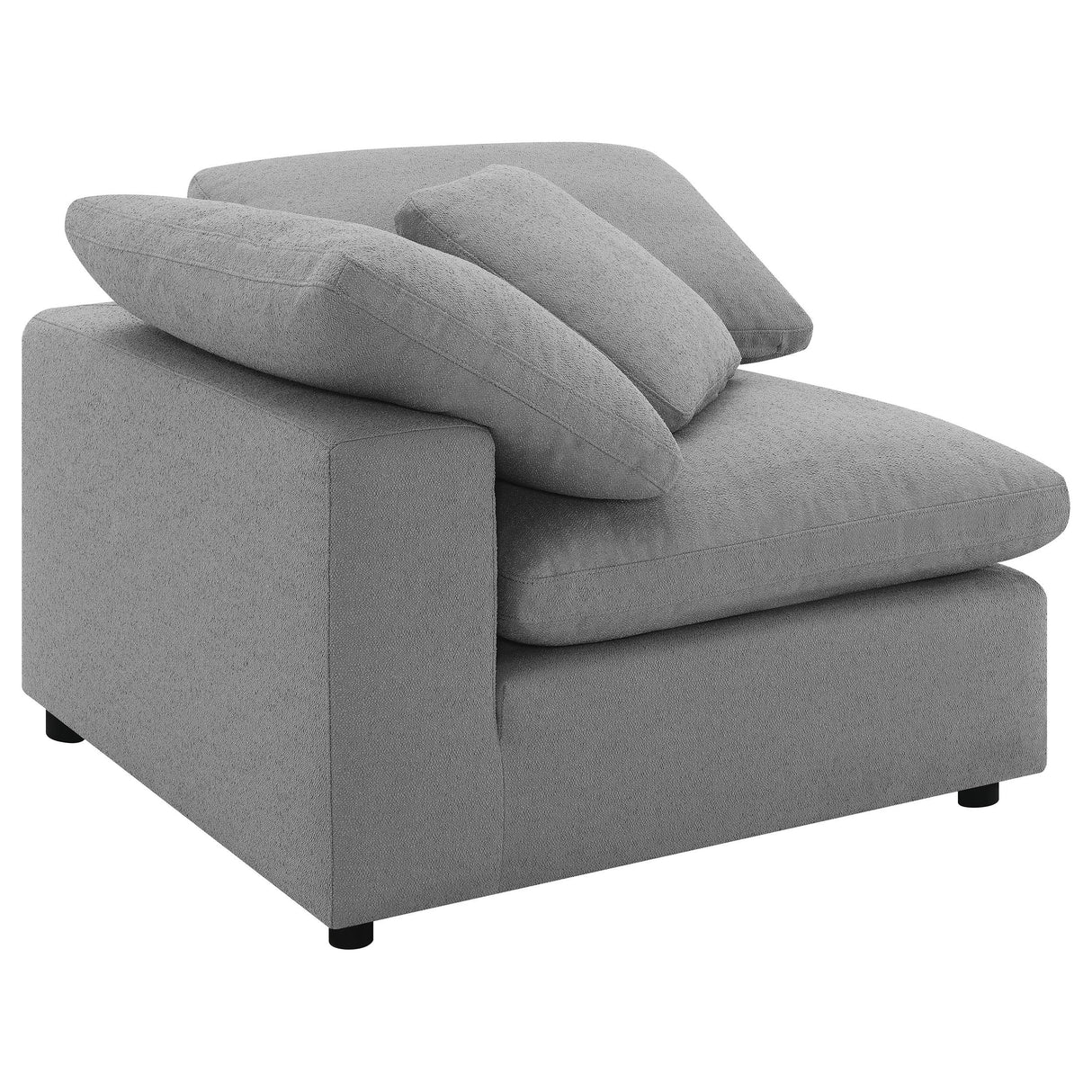 Raleigh Gray Boucle Upholstered Corner Chair from Coaster - Luna Furniture