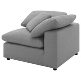 Raleigh Gray Boucle Upholstered Corner Chair from Coaster - Luna Furniture