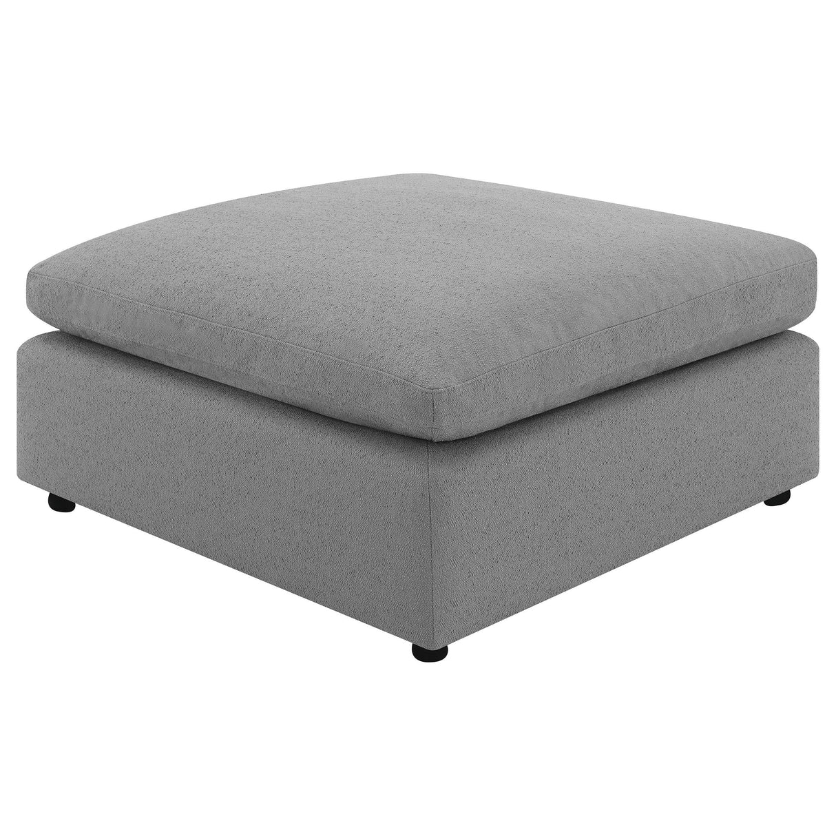 Raleigh Gray Boucle Upholstered Ottoman from Coaster - Luna Furniture