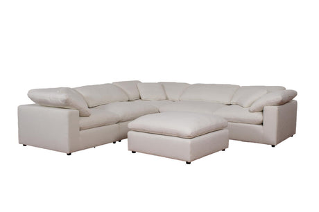 Raleigh Ivory 6-Piece Boucle Upholstered Modular Sectional Sofa from Coaster - Luna Furniture