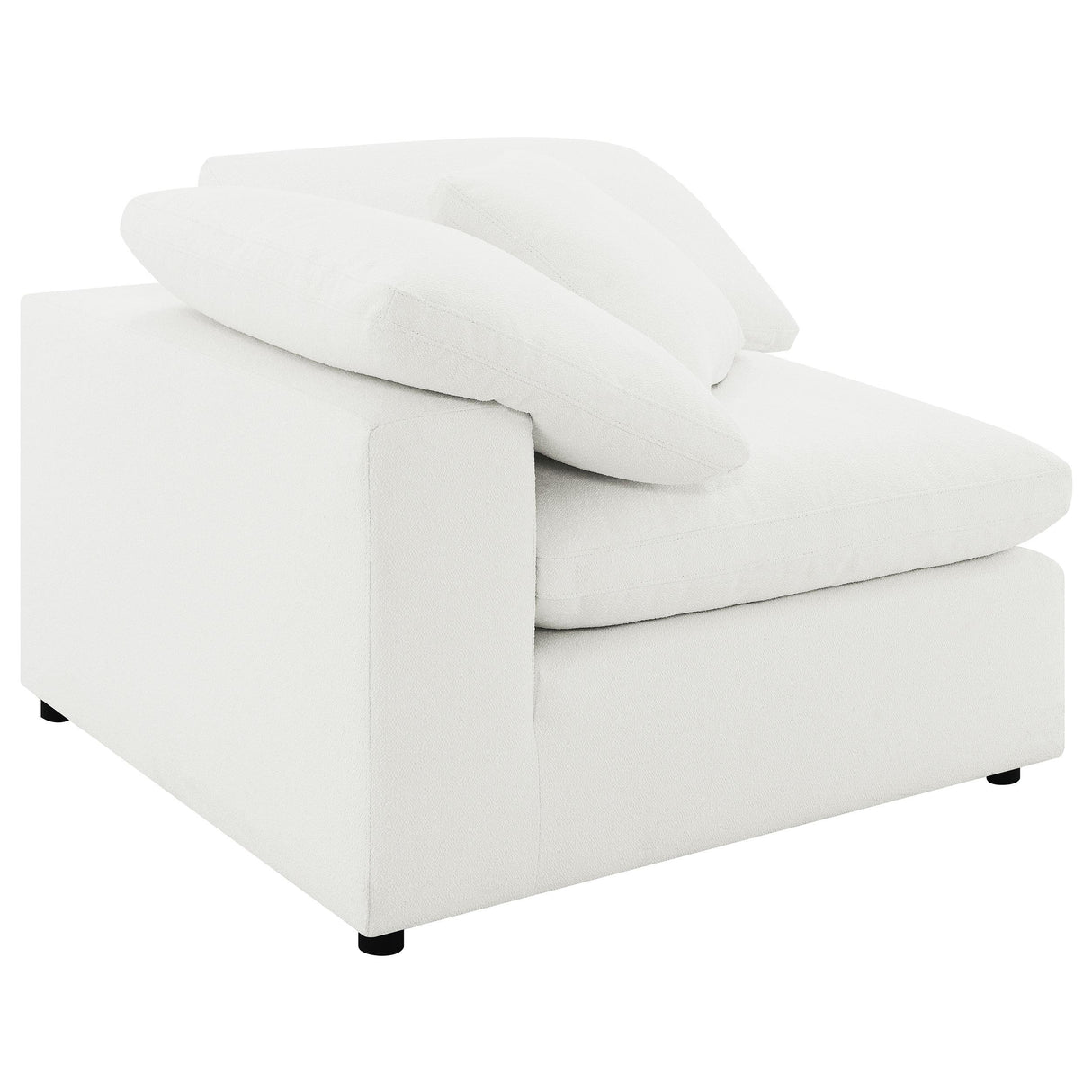 Raleigh Ivory Boucle Upholstered Corner Chair from Coaster - Luna Furniture