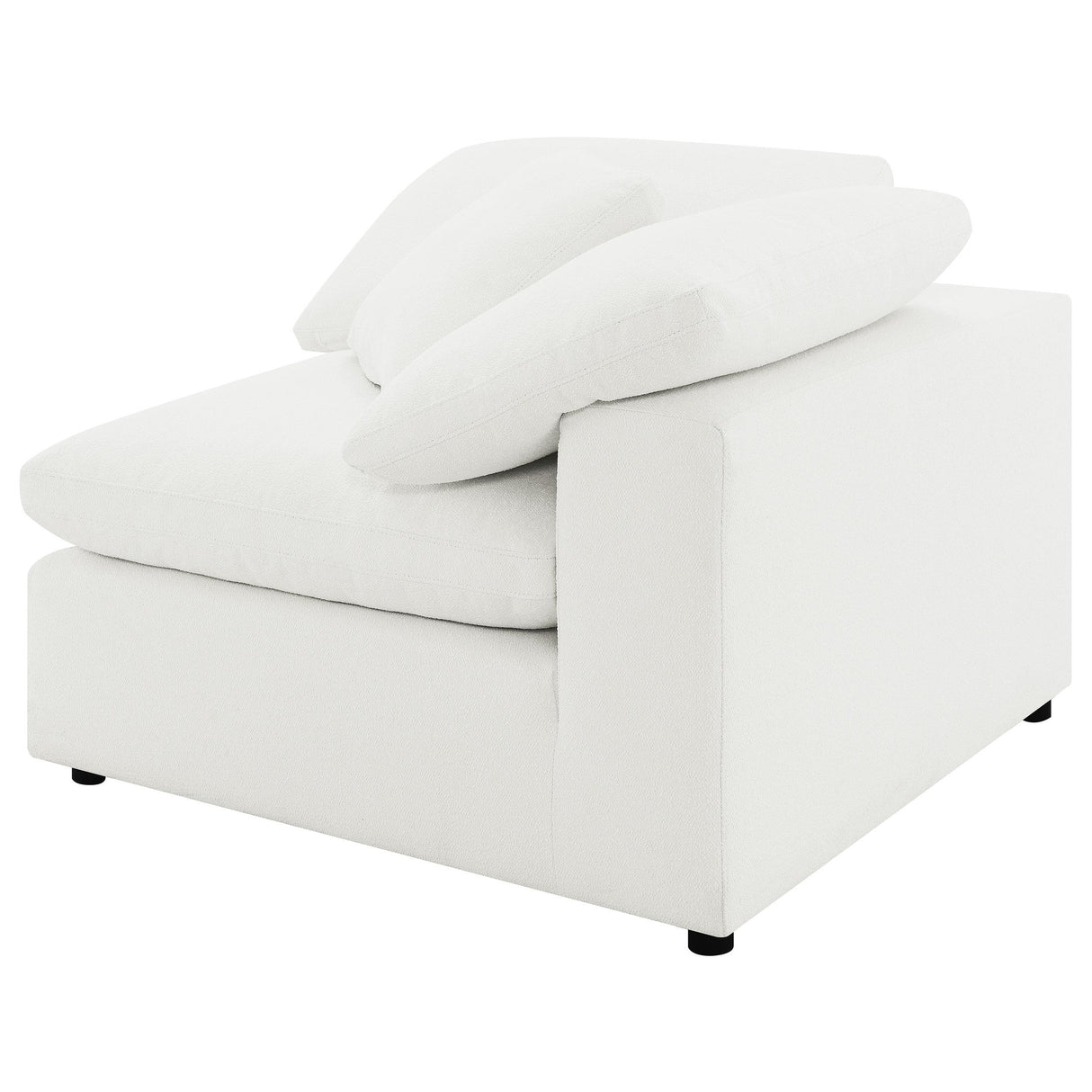 Raleigh Ivory Boucle Upholstered Corner Chair from Coaster - Luna Furniture