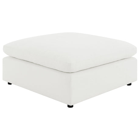 Raleigh Ivory Boucle Upholstered Ottoman from Coaster - Luna Furniture