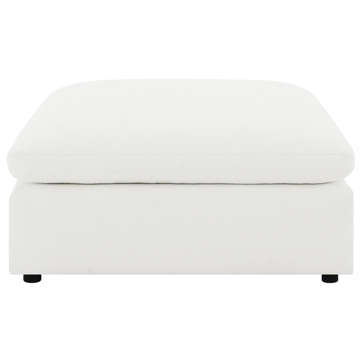 Raleigh Ivory Boucle Upholstered Ottoman from Coaster - Luna Furniture