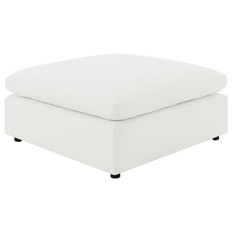Raleigh Ivory Boucle Upholstered Ottoman from Coaster - Luna Furniture