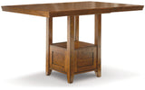 Ralene Counter Height Dining Table and 6 Barstools with Storage in Medium Brown from Ashley - Luna Furniture