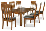 Ralene Dining Table and 8 Chairs in Medium Brown from Ashley - Luna Furniture