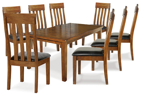 Ralene Dining Table and 8 Chairs in Medium Brown from Ashley - Luna Furniture