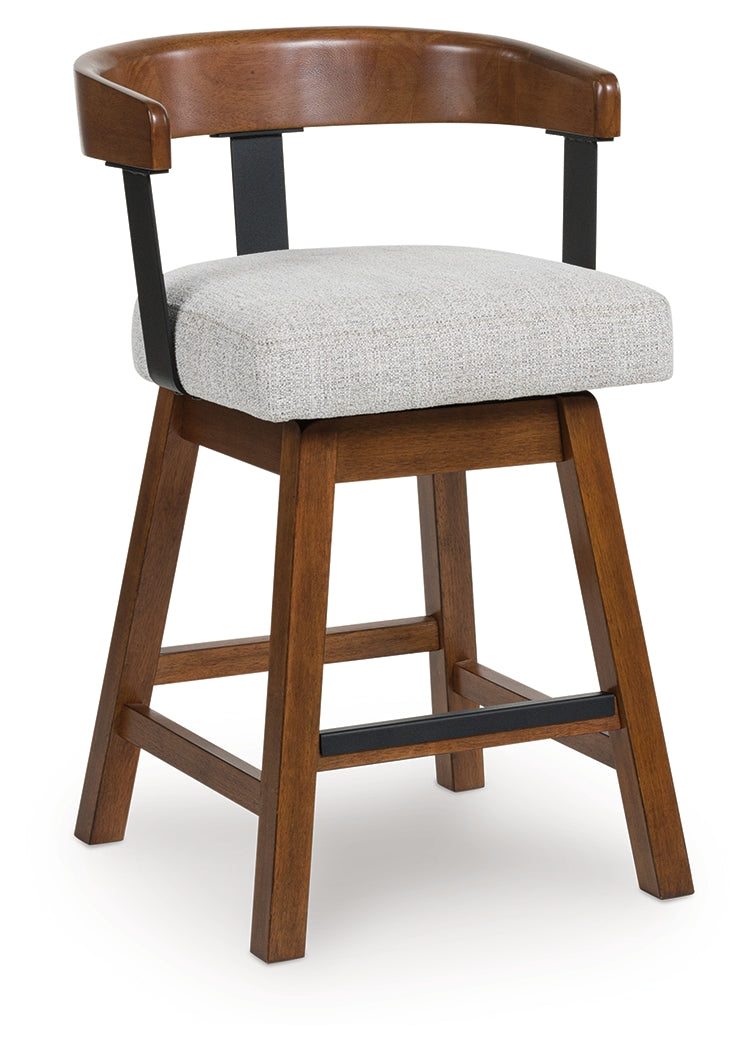 Ralene Medium Brown Counter Height Barstool (Set of 2), Set of 2 from Ashley - Luna Furniture