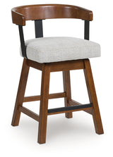 Ralene Medium Brown Counter Height Barstool (Set of 2), Set of 2 from Ashley - Luna Furniture