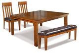 Ralene Medium Brown Dining Table and 2 Chairs and Bench from Ashley - Luna Furniture