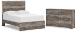 Ralinksi Full Panel Bed with Dresser in Gray from Ashley - Luna Furniture