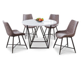 Ramona White Marble Top 44 inch Round Dining Table from Steve Silver - Luna Furniture