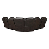 Ramone Dark Brown 3-Piece Power Reclining Sectional with Consoles from Homelegance - Luna Furniture