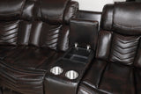 Ramone Dark Brown 3-Piece Power Reclining Sectional with Consoles from Homelegance - Luna Furniture