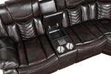 Ramone Dark Brown 3-Piece Power Reclining Sectional with Consoles from Homelegance - Luna Furniture