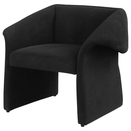 Ramsey Black Upholstered Sloped Arm Accent Chair from Coaster - Luna Furniture