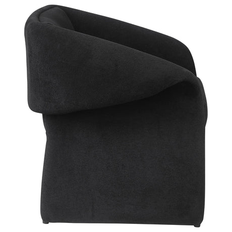 Ramsey Black Upholstered Sloped Arm Accent Chair from Coaster - Luna Furniture