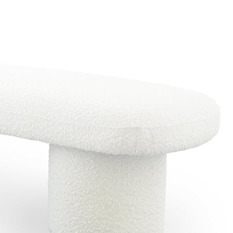 Randolph Ivory Boucle Bench from Midinmod - Luna Furniture