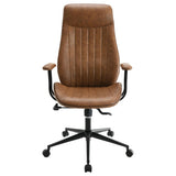 Ranger Brown Upholstered Adjustable Home Office Desk Chair from Coaster - Luna Furniture
