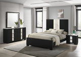 Rangley Black LED Panel Bedroom Set from Crown Mark - Luna Furniture