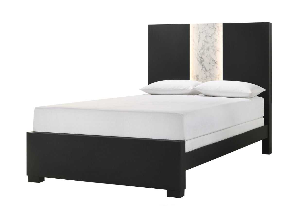 Rangley Black LED Panel Bedroom Set from Crown Mark - Luna Furniture