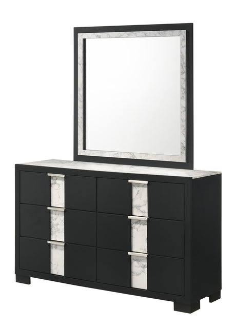 Rangley Black Mirror (Mirror Only) from Crown Mark - Luna Furniture