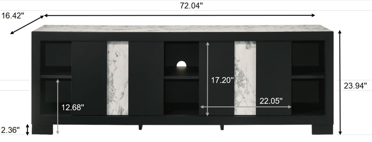 Rangley Black TV Stand from Crown Mark - Luna Furniture