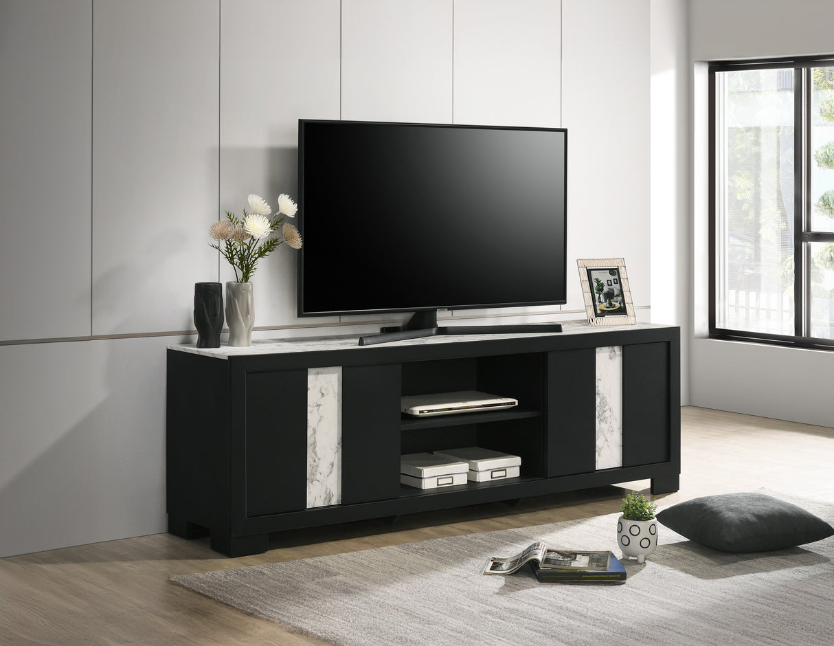 Rangley Black TV Stand from Crown Mark - Luna Furniture