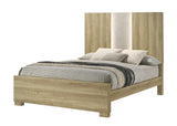 Rangley Driftwood King LED Panel Bed from Crown Mark - Luna Furniture