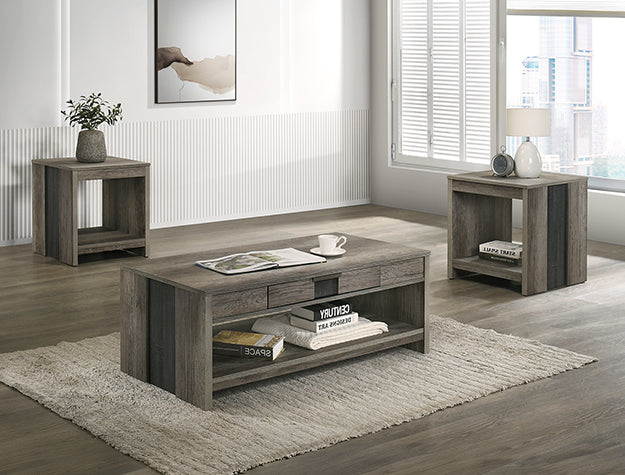 Rangley Grey/Brown 3-Piece Cocktail Set from Crown Mark - Luna Furniture