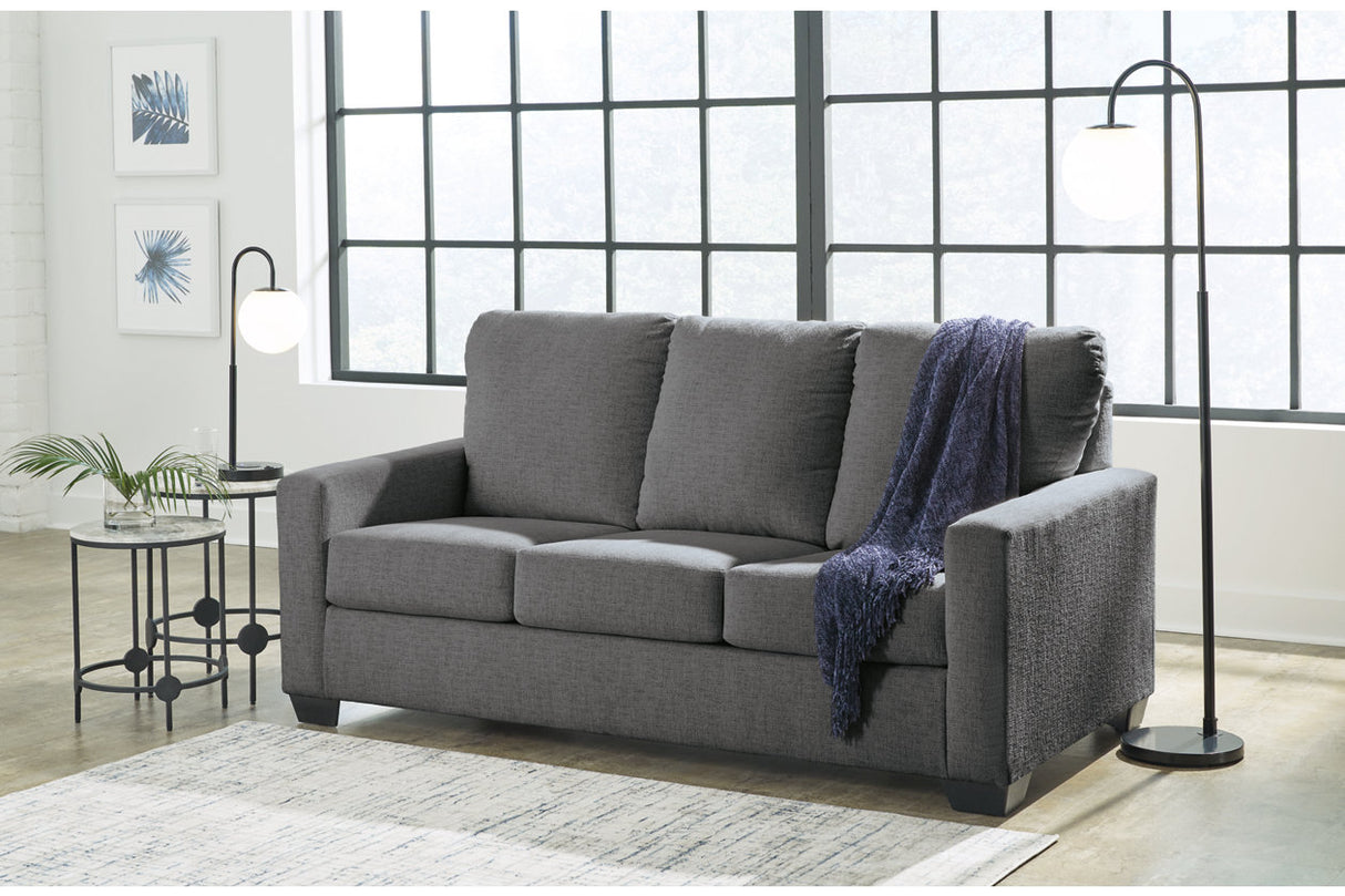 Rannis Pewter Full Sofa Sleeper and Recliner from Ashley - Luna Furniture