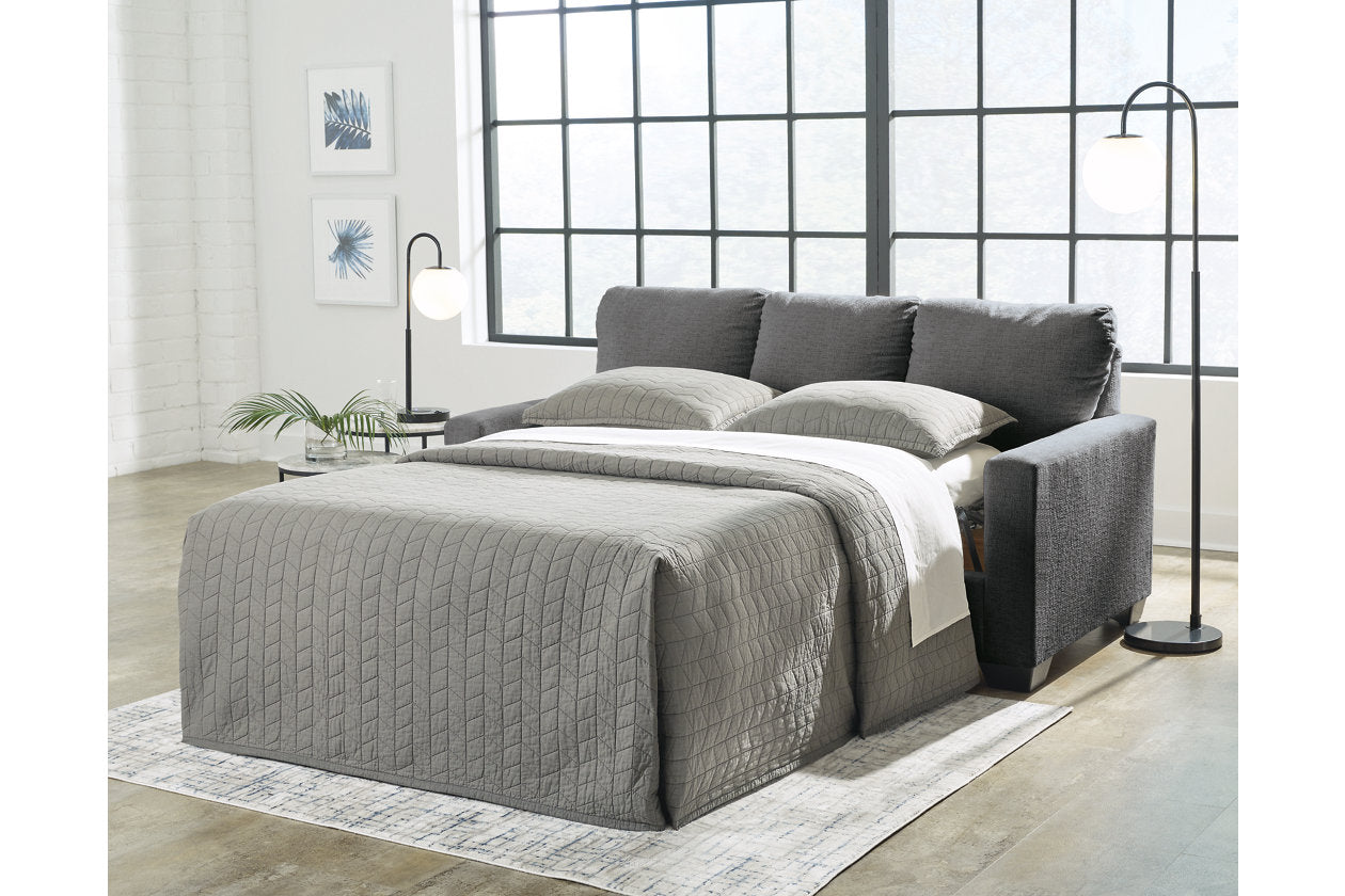 Rannis Pewter Full Sofa Sleeper and Recliner – Luna Furniture