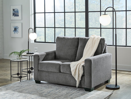 Rannis Pewter Twin Sofa Sleeper and Recliner from Ashley - Luna Furniture