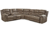 Ravenel Fossil 4-Piece Power Reclining Sectional from Ashley - Luna Furniture