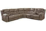 Ravenel Fossil 4-Piece Power Reclining Sectional from Ashley - Luna Furniture