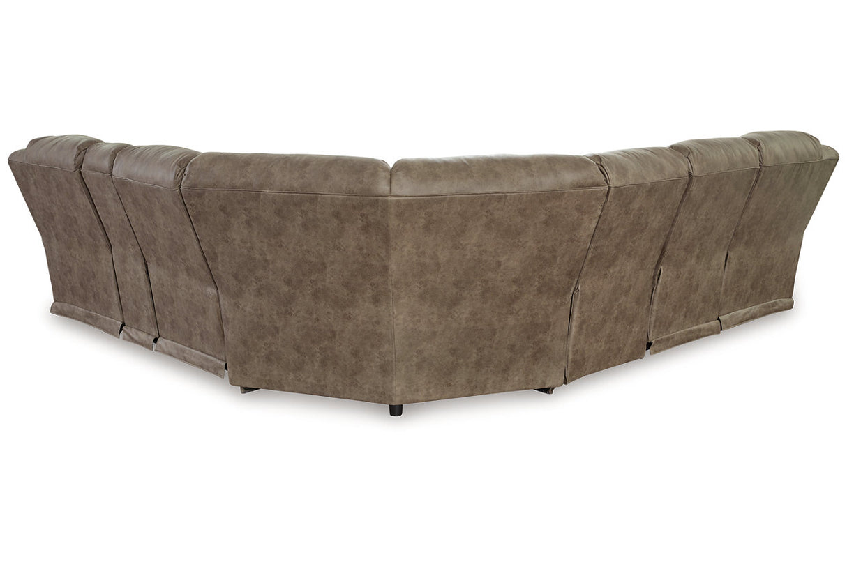 Ravenel Fossil 4-Piece Power Reclining Sectional from Ashley - Luna Furniture