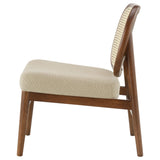 Rayo Camel Rattan Cane Back Accent Chair with Padded Seat from Coaster - Luna Furniture