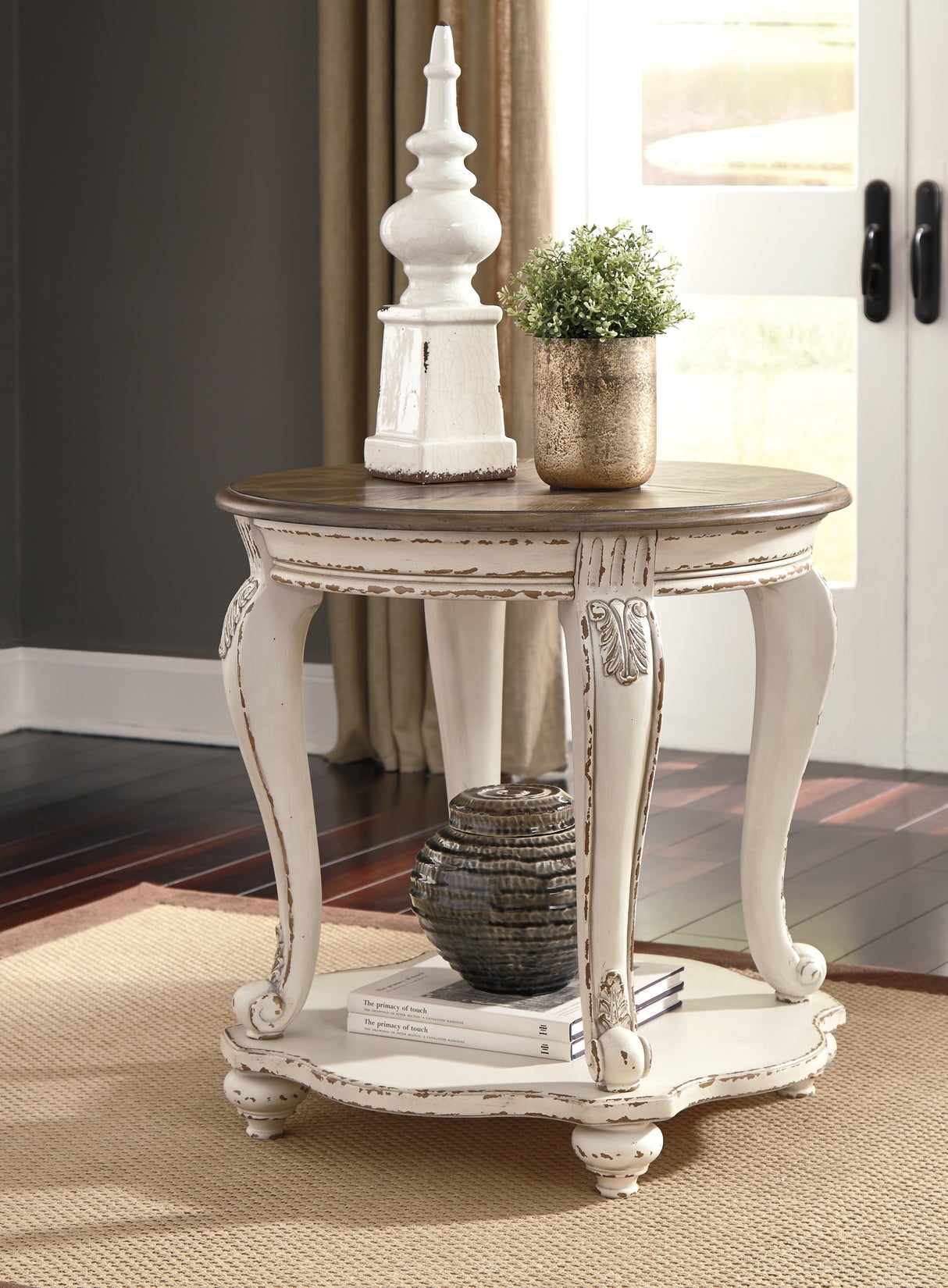 Realyn 2 End Tables in White/Brown from Ashley - Luna Furniture
