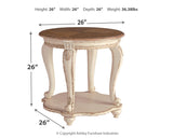 Realyn 2 End Tables in White/Brown from Ashley - Luna Furniture